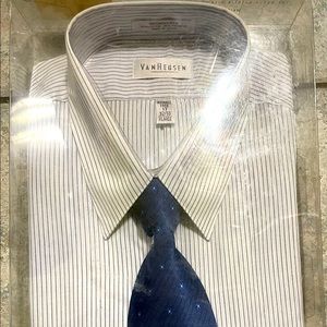 Van Heusen Men’s Dress Shirt with Tie - 17 - 32/33 (X Large)